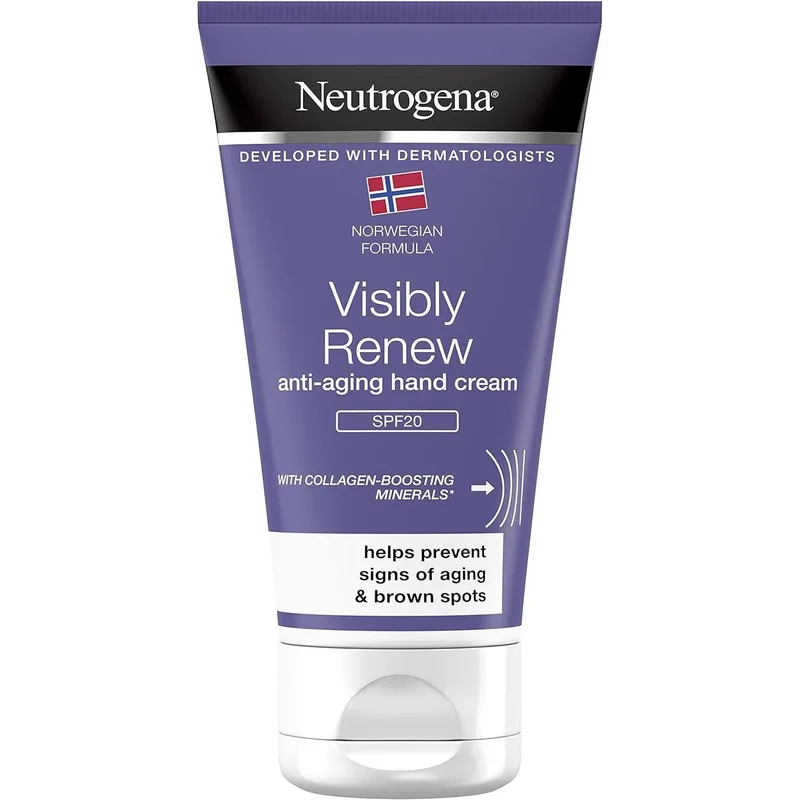 Neutrogena Visibly Renew Anti-Aging Hand Cream Spf20 Αντιγηραντική Κρέμα Χεριών με Μεσαίο Δείκτη Αντηλιακής Προστασίας 75ml