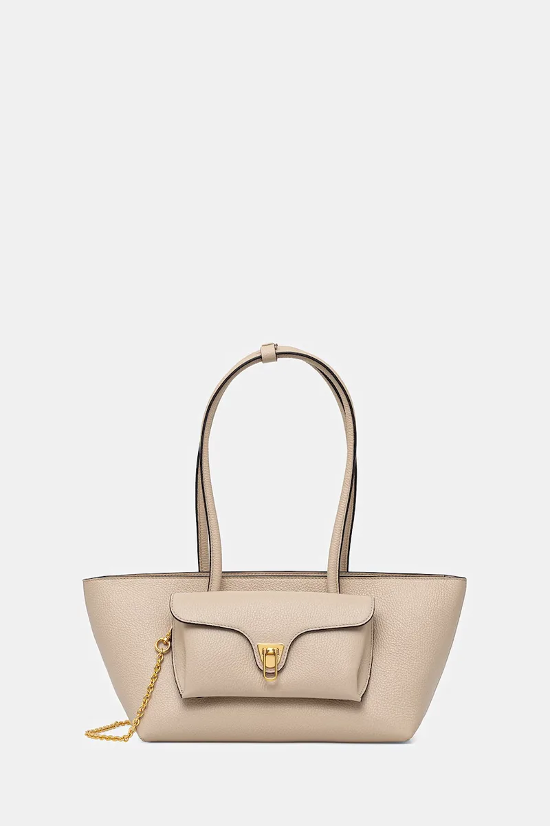 Coccinelle shopper γυναικεία δερμάτινη DOUBLE BEAT