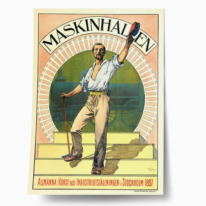 Πόστερ 1897 STOCKHOLM INDUSTRIAL EXHIBITION