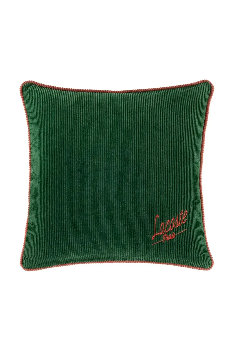 Βαμβακερή μαξιλαροθήκη Lacoste L VELVET Vert 45 x 45 cm