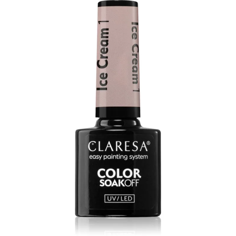 Claresa SoakOff UV/LED Color Ice Cream τζελ βερνίκι νυχιών απόχρωση 1 5 γρ