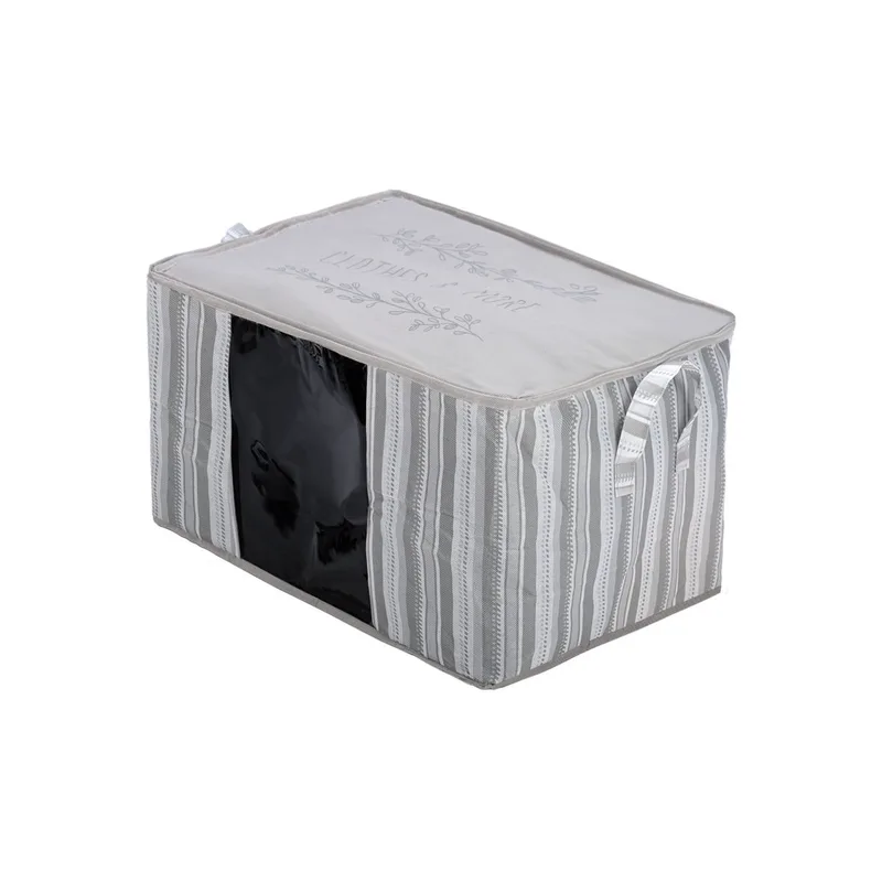 Θήκη Αποθήκευσης Non Woven Υφασμάτινη 60x45x35cm Με Παράθυρο Ivory