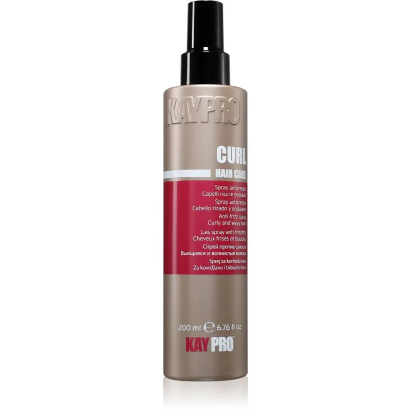 Kaypro Curl Hair Care Anti-Frizz Spray φροντίδα χωρίς ξέβγαλμα για σπαστά και σγουρά μαλλιά 200 ml