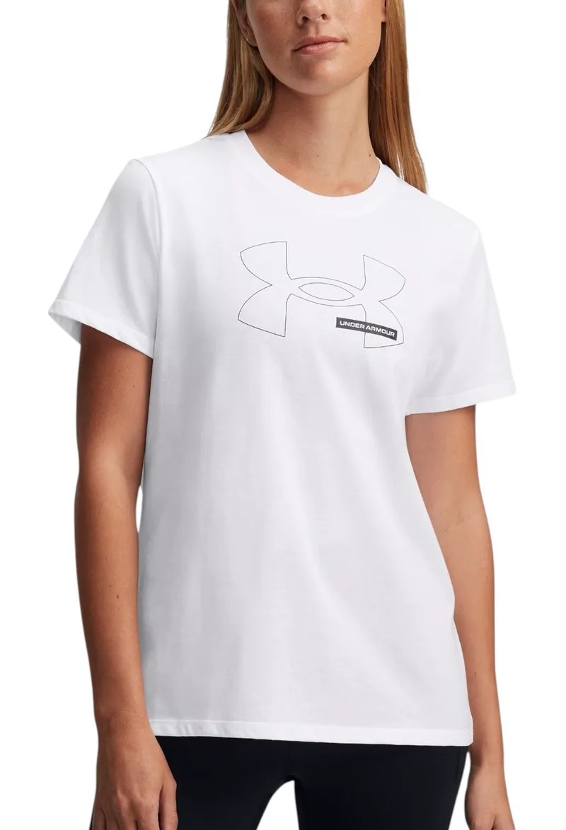 Μπλούζα Κοντομάνικη Under Armour Rival Outline SS 1389719-100 Γυναικείο