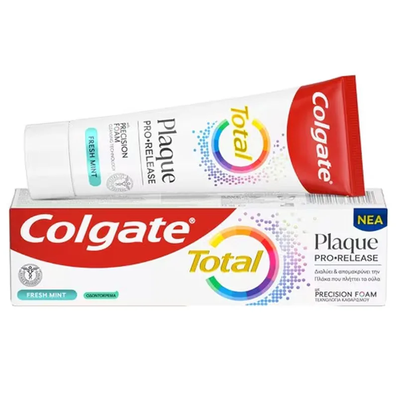 Colgate Total Plaque Pro-Release Fresh Mint Οδοντόκρεμα Απομακρύνει την Πλάκα 75ml