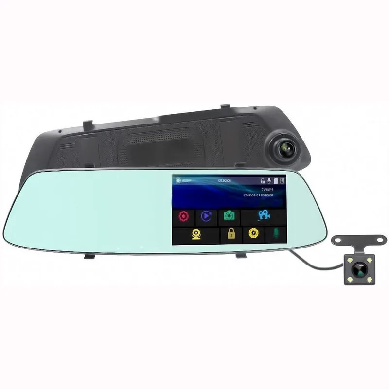 καθρέφτης αυτοκινήτου με 2 hd dvr κάμερες και οθόνη lcd 5"