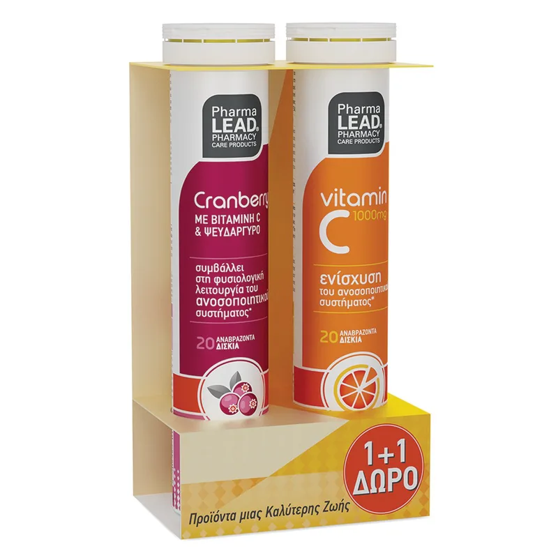 Pharmalead Promo Cranberry 20 Effer.tabs & Δώρο Vitamin C 1000mg 20 Effer.tabs