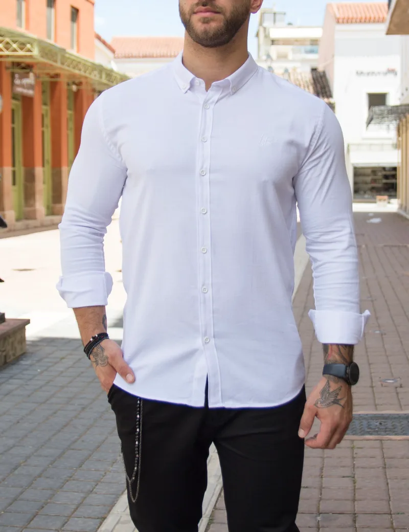 Ben Tailor ανδρικό λευκό πουκάμισο Harmony 0395W