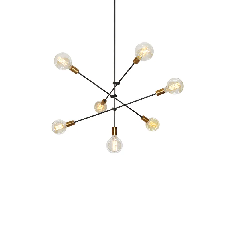 Φωτιστικό Οροφής Πολύφωτο Homelighting Cody 77-3534 Black