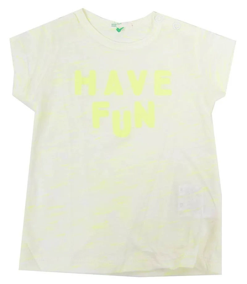 T-SHIRT BENETTON SUMMER HIM ΚΙΤΡΙΝΟ (62 CM)-(3-6 ΜΗΝΩΝ)