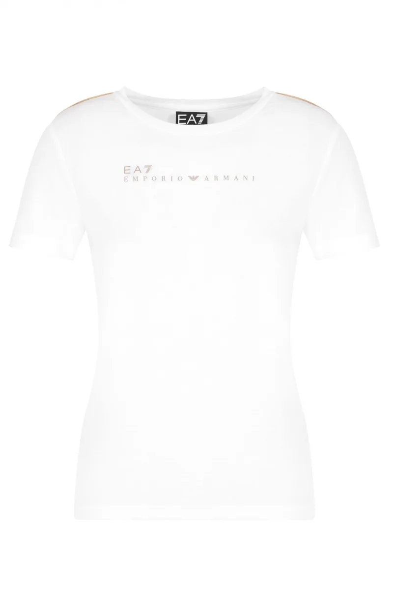 ARMANI 7 T-SHIRT LOGO ΛΕΥΚΟ