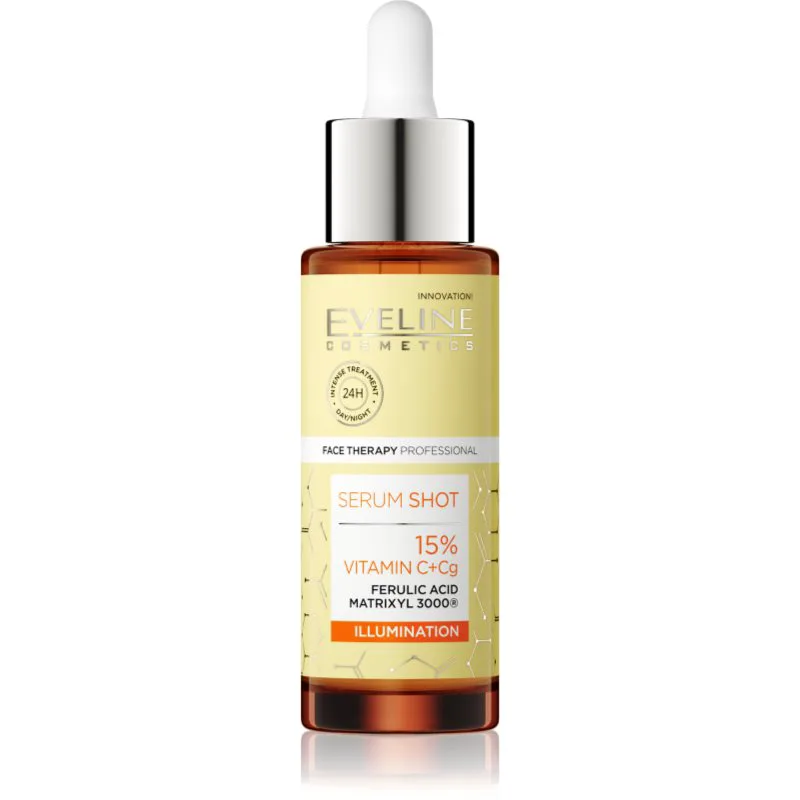 Eveline Cosmetics Serum Shot 15% Vitamin C+Cg αντιρυτιδικός λαμπρυντικός ορός με βιταμίνη C 30 ml