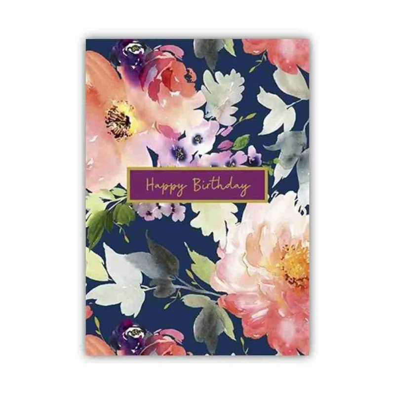 Ευχετήρια κάρτα Paper Rose -Happy Birthday Flowers