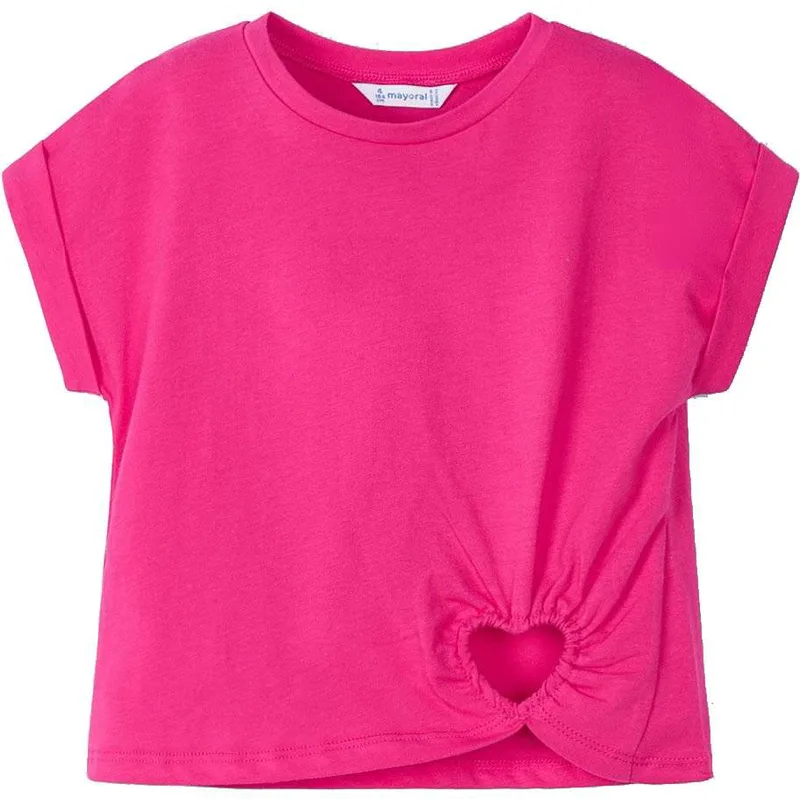 ΜΠΛΟΥΖΑ MAYORAL 03006-072 HEART DETAIL T-SHIRT ΜΑΤΖΕΝΤΑ (116 CM)-(6 ΕΤΩΝ)