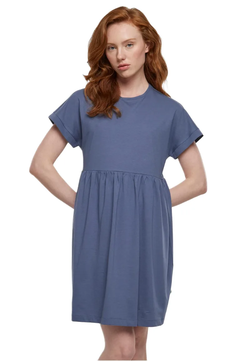Ladies Organic Empire Valance Tee Dress Urban Classics TB5040-02428 Vintageblue