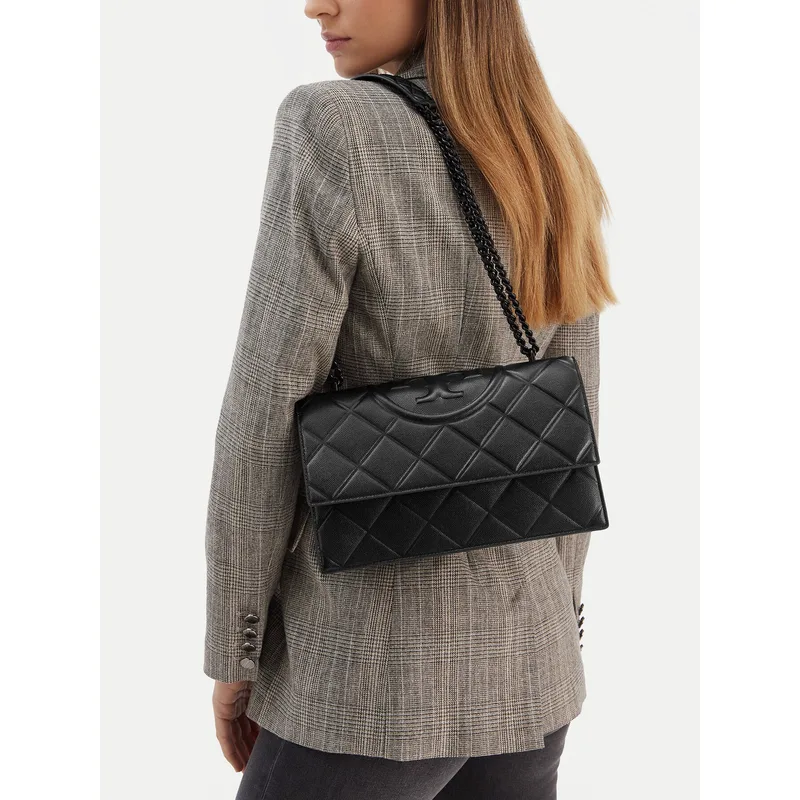 Τσάντα Tory Burch Fleming Soft Grain Convertible Shoulder Bag 169791 Μαύρο