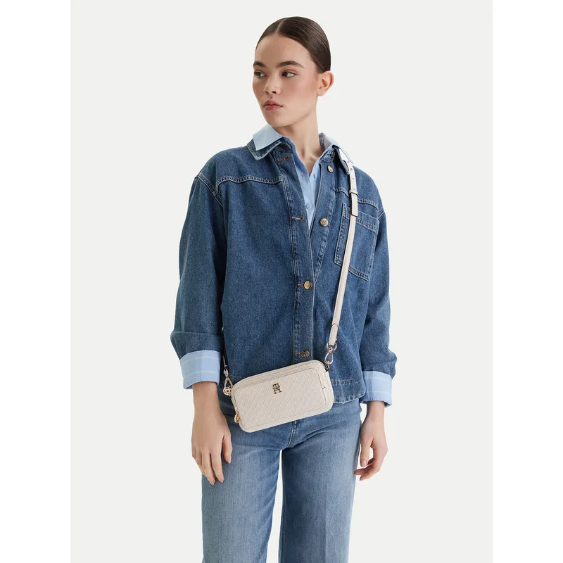 Τσάντα Tommy Hilfiger Th Daily Camera Bag Mono AW0AW18414 Λευκό