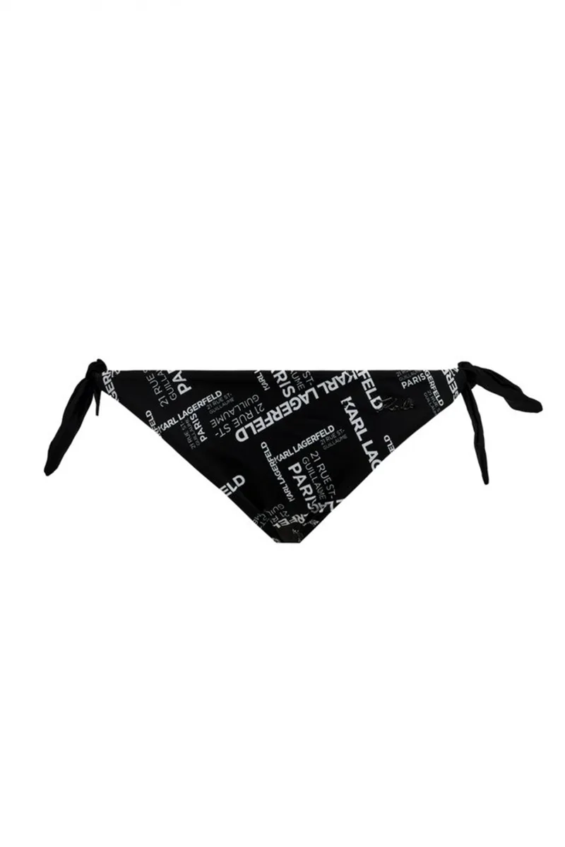 KARL LAGERFELD BIKINI BOTTOM LOGO ΜΑΥΡΟ