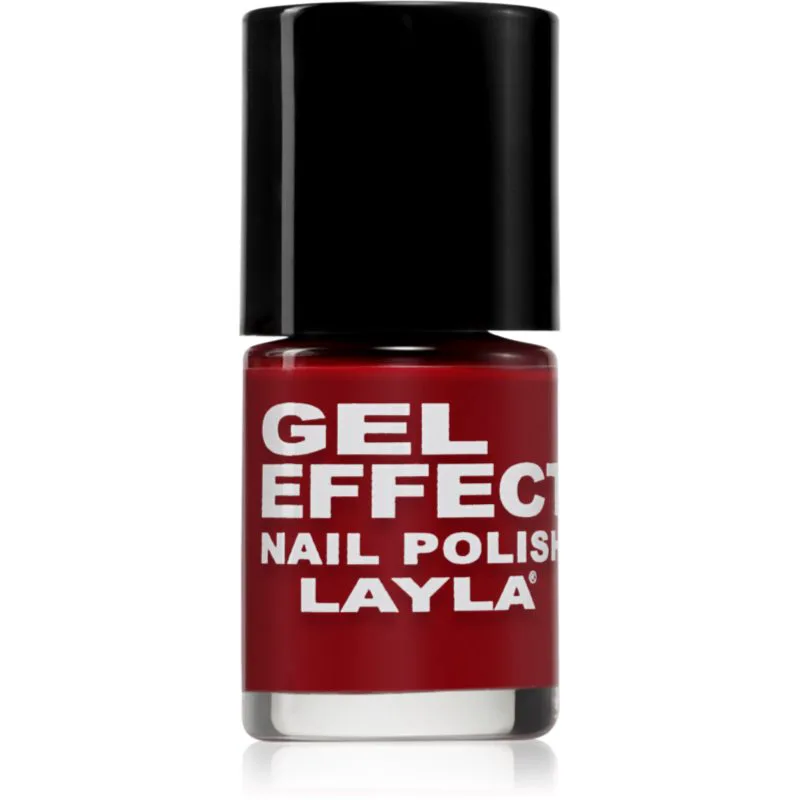 Layla Cosmetics Gel Effect τζελ βερνίκι νυχιών απόχρωση N.06 Power Red 10 ml