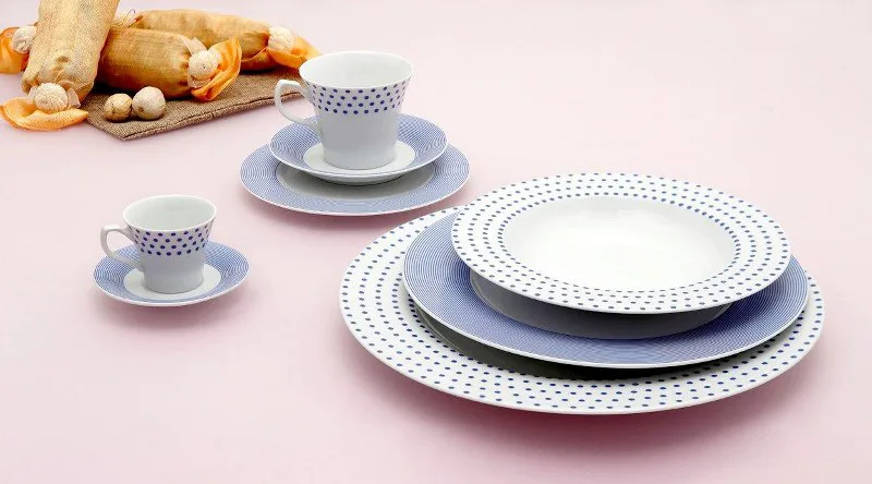 Σερβίτσιο Φαγητού Σετ 20τμχ Πορσελάνης Matrix Blue CRYSPO TRIO 15.301.40 (Υλικό: Πορσελάνη, Χρώμα: Μπλε, Μέγεθος: Σετ) - CRYSPO TRIO - 15.301.40-blue