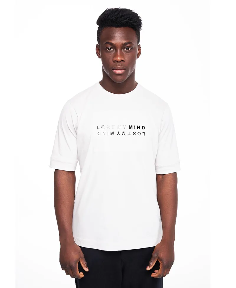 Λευκό t-shirt με στάμπα
