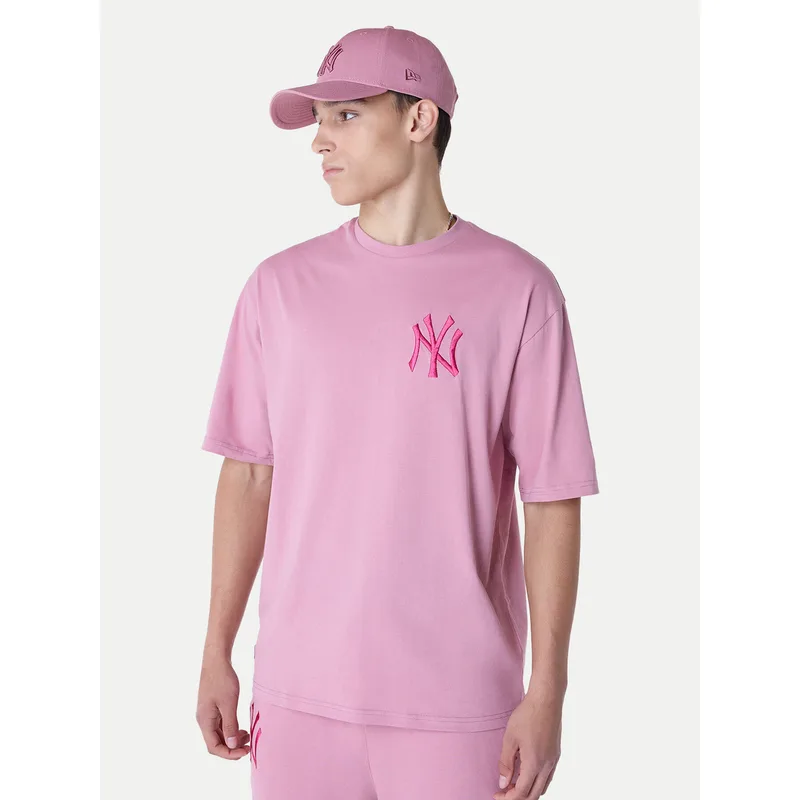 New Era T-Shirt New York Yankees MLB League Essential 60596181 Ροζ Regular Fit