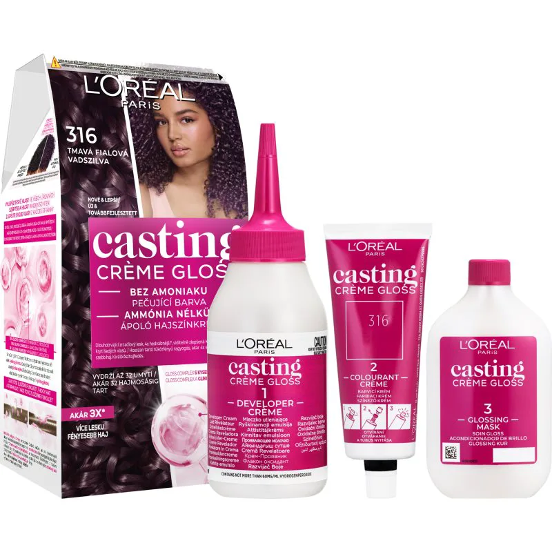 L’Oréal Paris Casting Creme Gloss βαφή μαλλιών απόχρωση 316 Plum 1 τμχ
