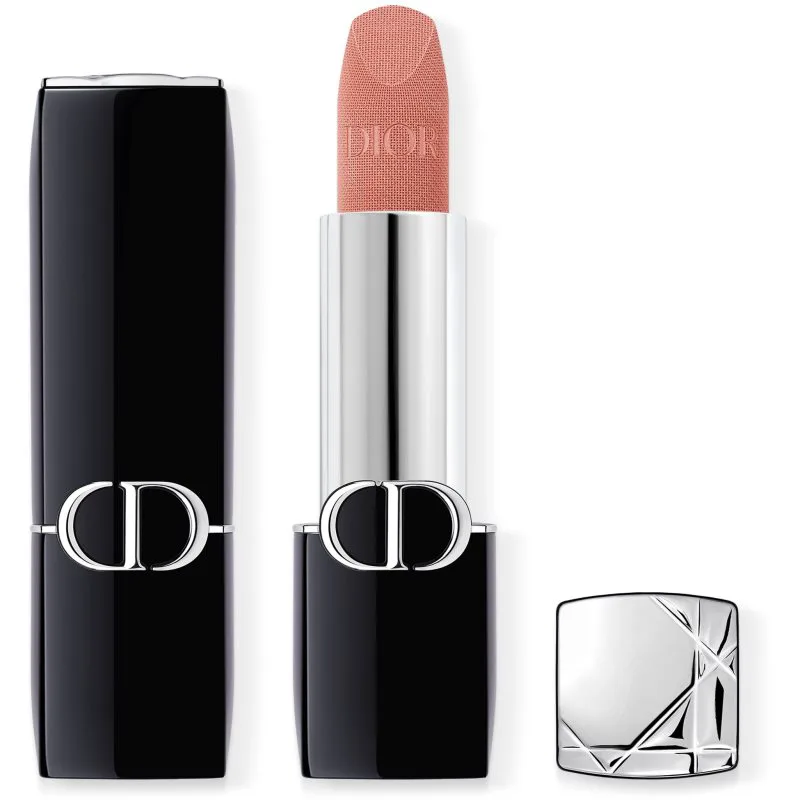 DIOR Rouge Dior μακράς διαρκείας κραγιόν επαναπληρώσιμο απόχρωση 221 Frou-frou Velvet 3.5 γρ