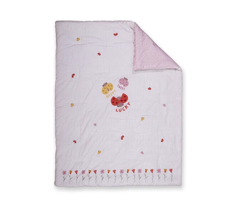 Βρεφικό Κουβερλί Nef-Nef Lady Bug Ecru 110x140