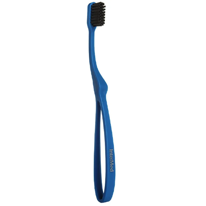 Intermed Professional Ergonomic Toothbrush Soft Επαγγελματική Εργονομική Οδοντόβουρτσα Μαλακή 1 Τεμάχιο - Μπλε