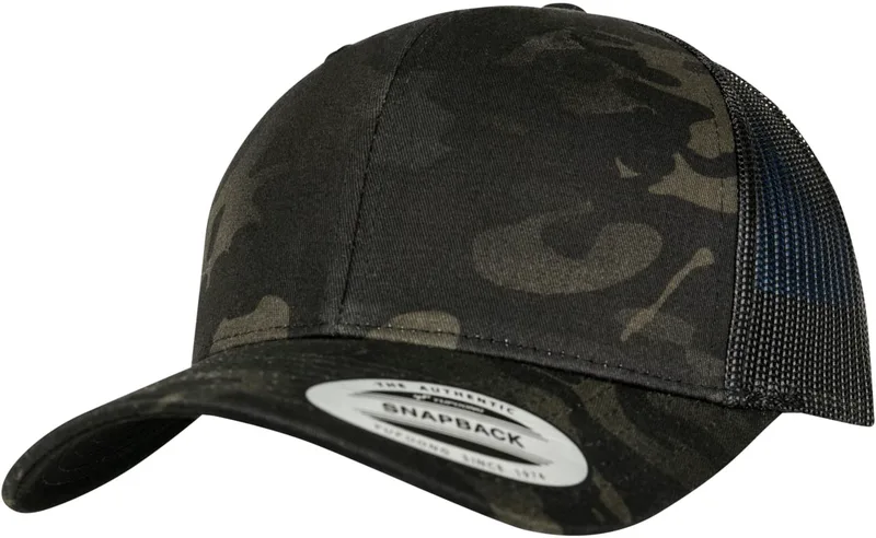 Retro Trucker Multicamχ Flexfit 6606MC-01489 black multicam