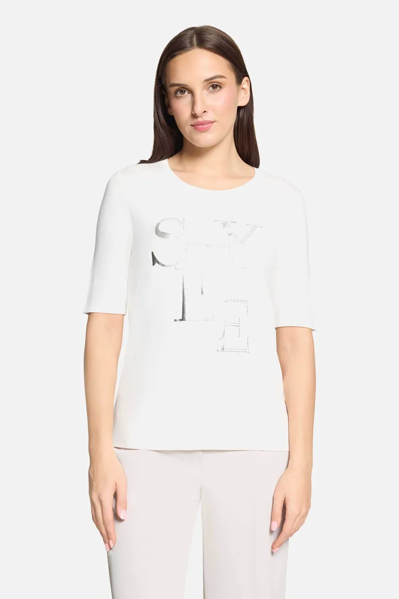 Betty Barclay γυναικείο T-shirt με print - 2746/2063 Λευκό
