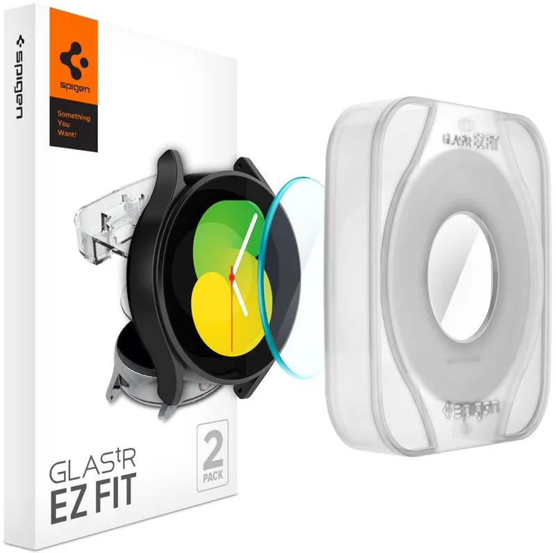 Spigen Tempered Glass GLAS.tR EZ Fit - Αντιχαρακτικό Γυαλί Οθόνης Samsung Galaxy Watch 5 / 4 44mm - 2 Τεμάχια (AGL05339)