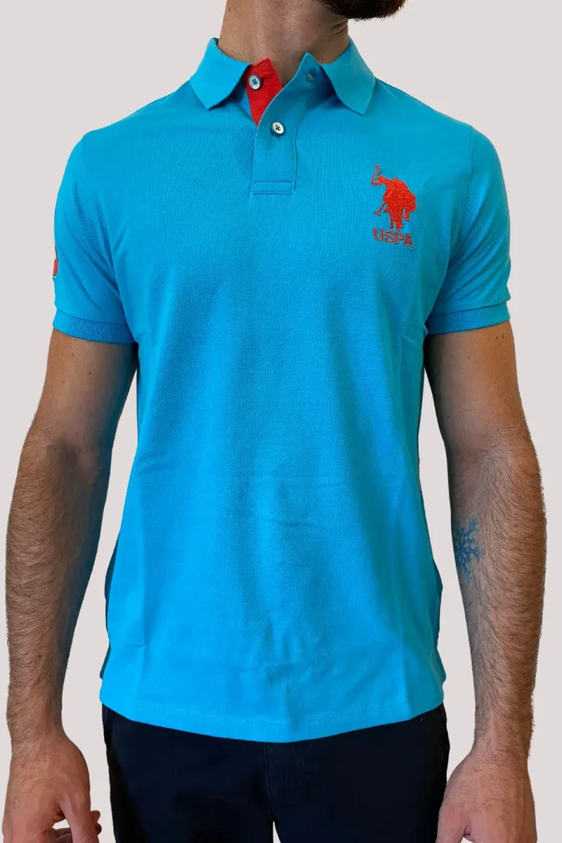 U.S. Polo Assn. Ανδρική Μπλούζα Polo Kory 6509541029-230 Τυρκουάζ