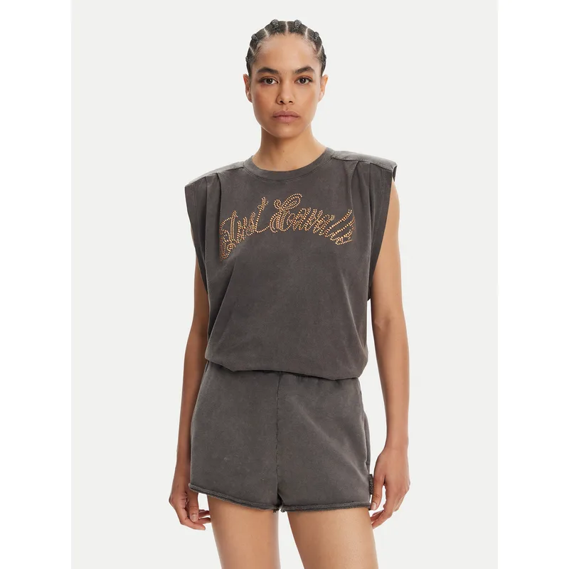 Just Cavalli T-Shirt 78PAHE10 Γκρι Loose Fit