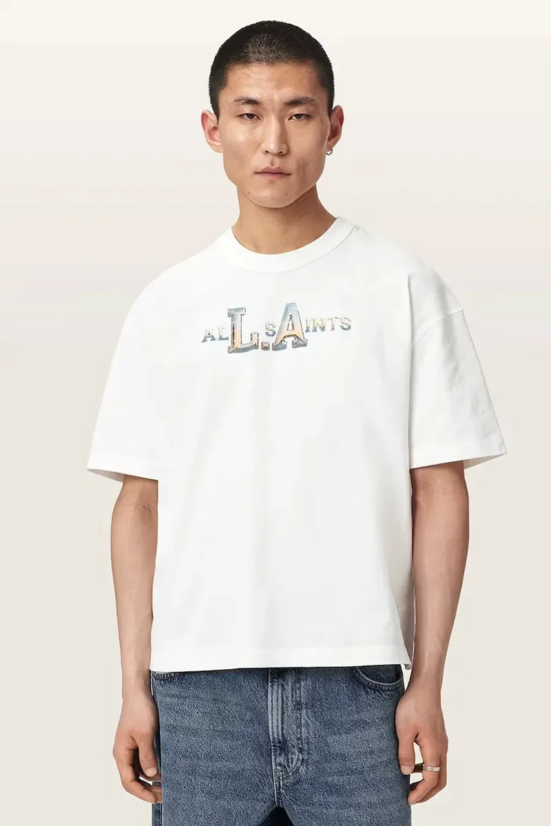 AllSaints t-shirt ανδρικό βαμβακερό ANGELINO