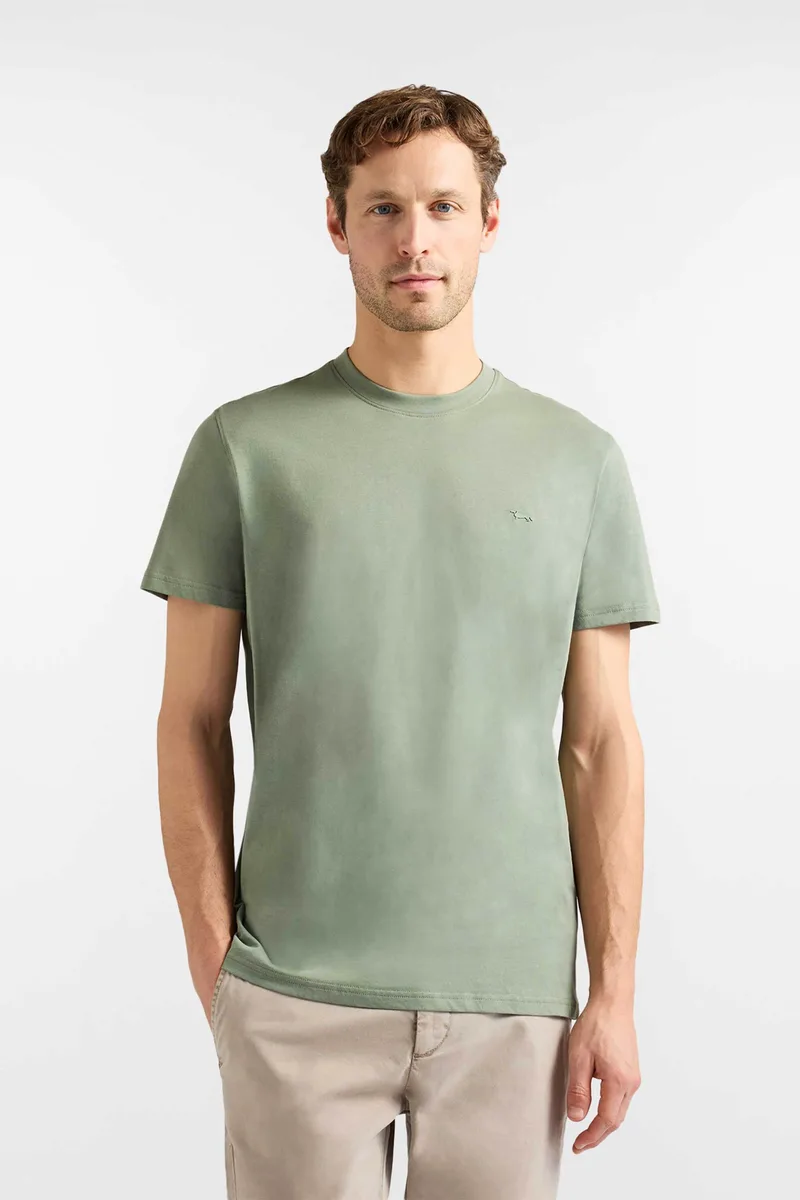 Harmont & Blaine ανδρικό T-shirt με λογότυπο Regular Fit - IRQ400021055 Πράσινο Ανοιχτό