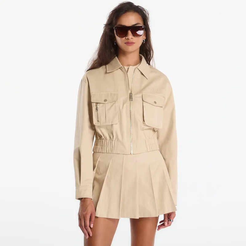 Μπουφάν GUESS Juliane Utility Cargo Pocket Jacket Safari Tan M