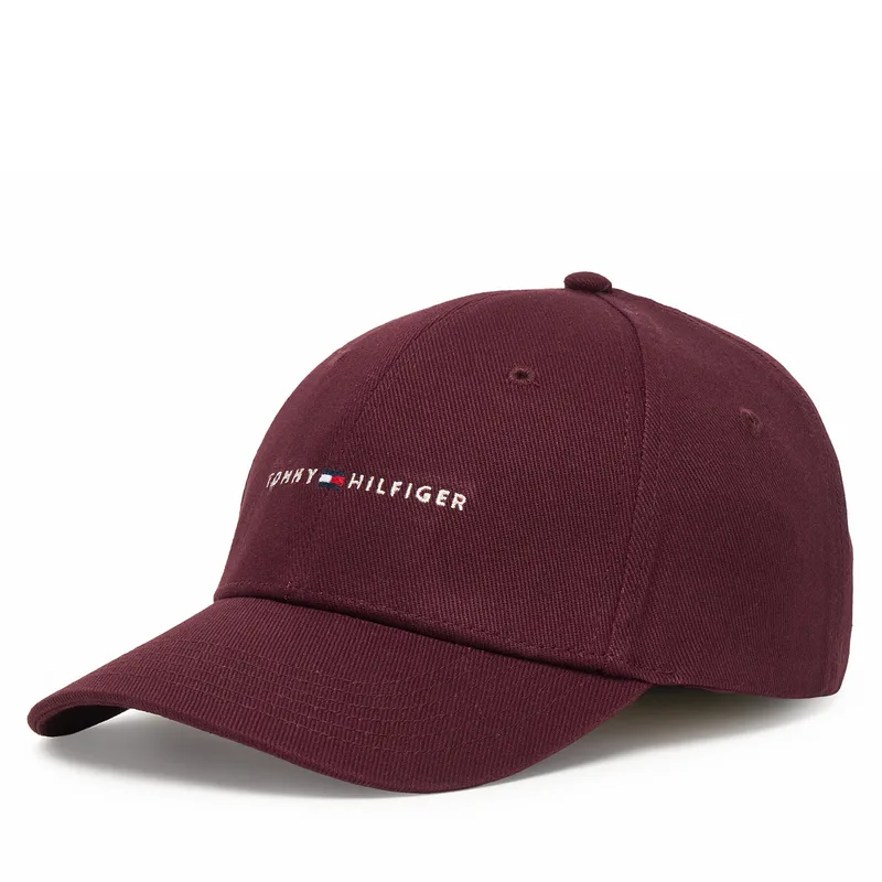 Καπέλο Jockey Tommy Hilfiger Th Foundation Hct 6 Panel Cap AM0AM14045 Μπορντό