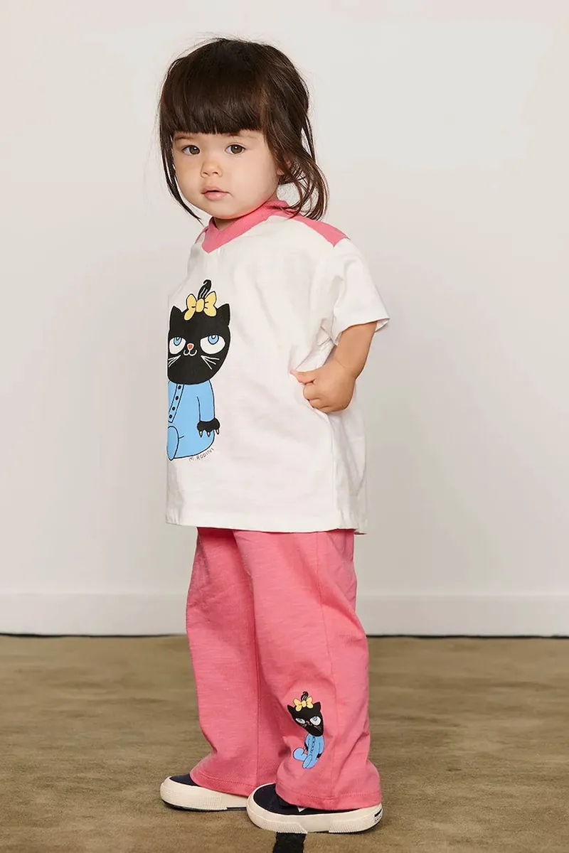 Mini Rodini σετ παιδικό βαμβακερό Cat