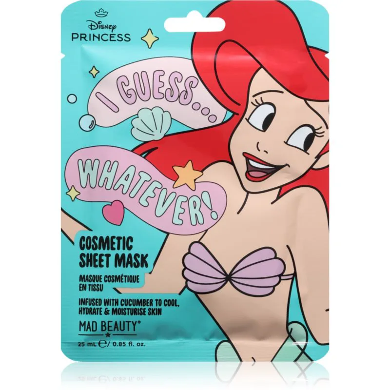 Mad Beauty Disney Princess Ariel υφασμάτινη μάσκα ενυδάτωσης 25 ml