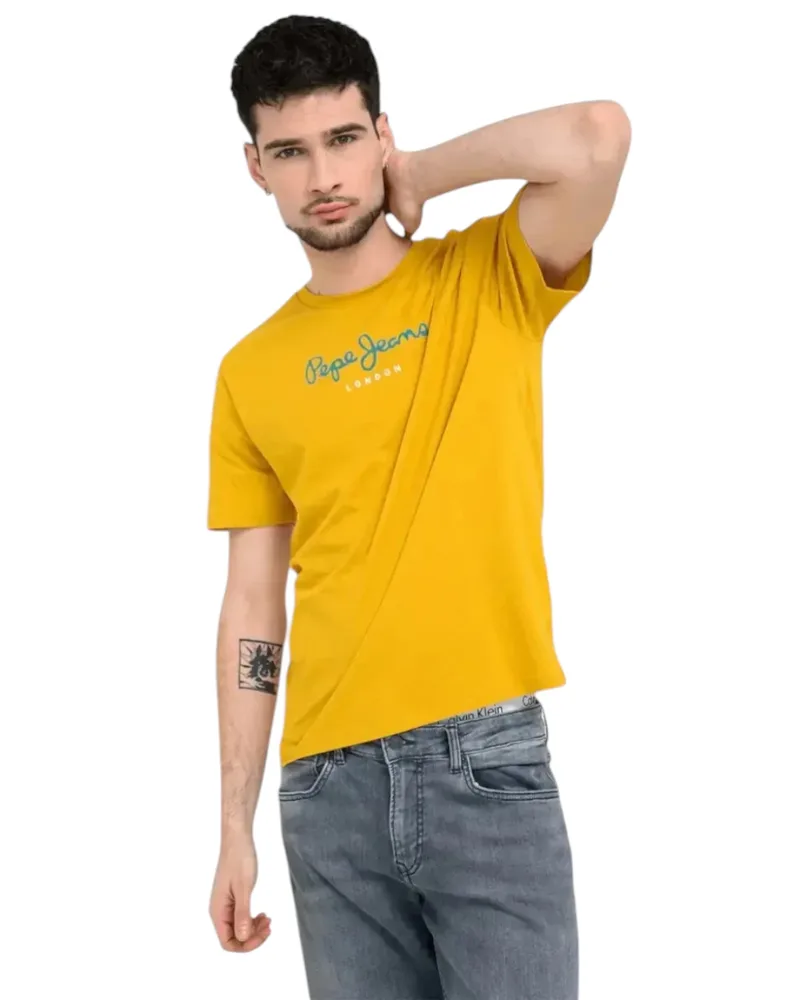 Pepe Jeans Eggo Ανδρικό T-Shirt PM5010178-089 Κίτρινο