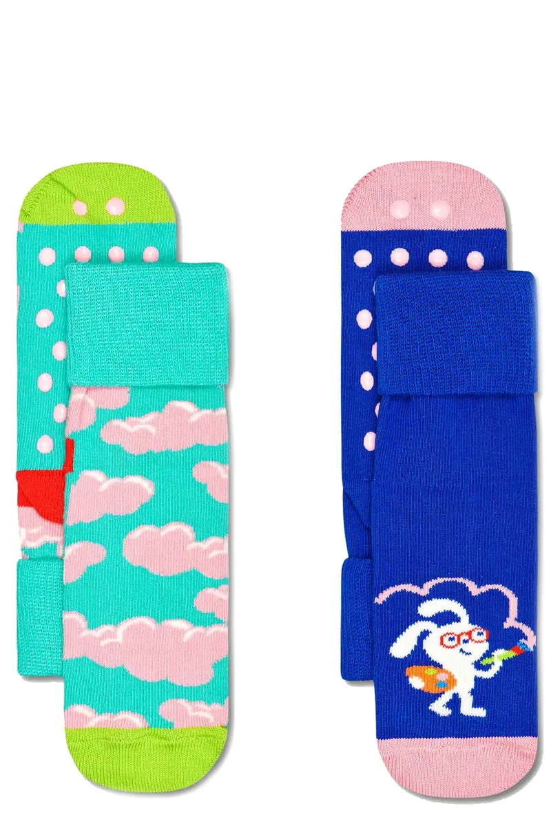 Κάλτσες Happy Socks 2-Pack Kids Clouds Anti-Slip KCLO19-6300-1000 Unisex Παιδικό