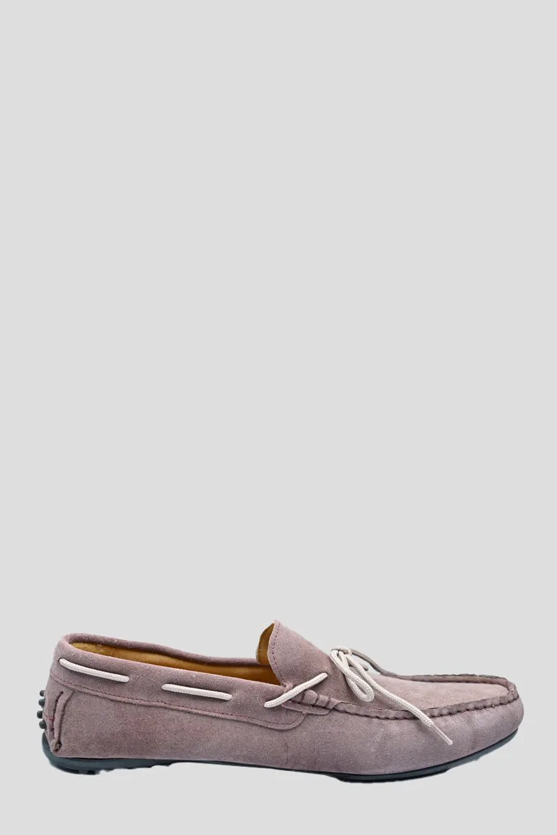 SELECTED HOMME Ανδρικό Μπεζ Ροζ Suede Loafers