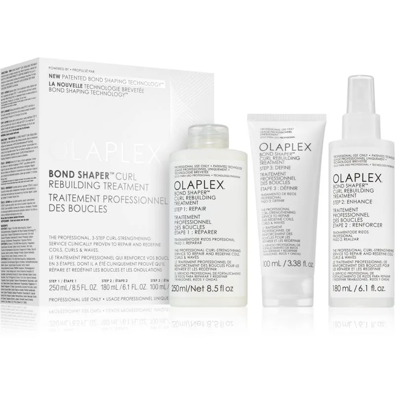 Olaplex Bond Shaper Curl Rebuilding Treatment set Σετ για σγουρά μαλλιά 3 τμχ