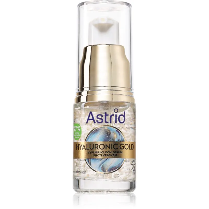 Astrid Hyaluronic Χρυσό ανυψωτικός ορός για τα μάτια με νιασιναμίδη 15 ml