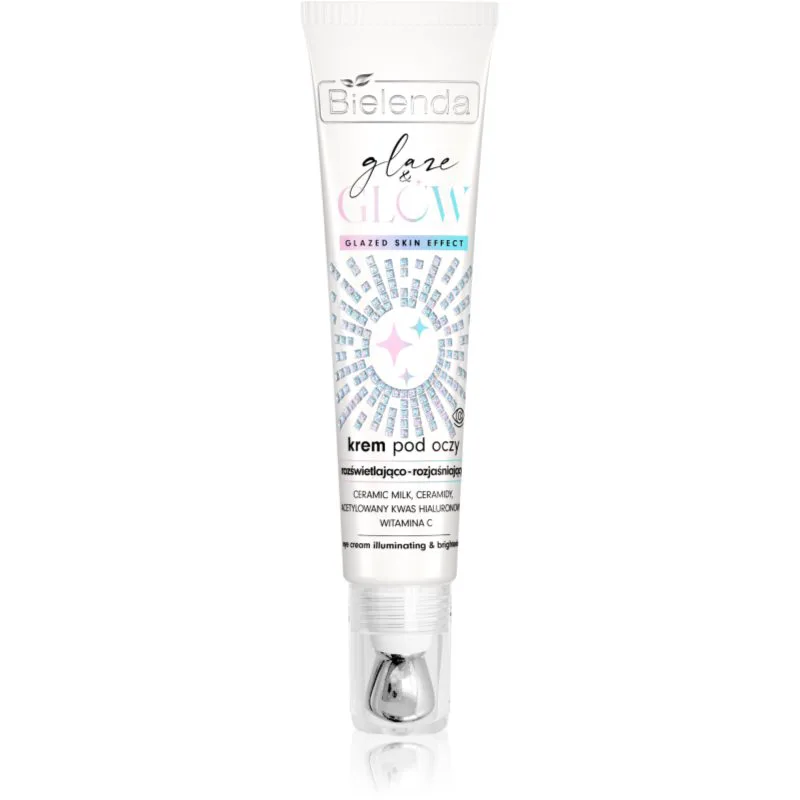 Bielenda GLAZE & GLOW λαμπρυντική κρέμα ματιών με ενυδατικό αποτέλεσμα 15 ml