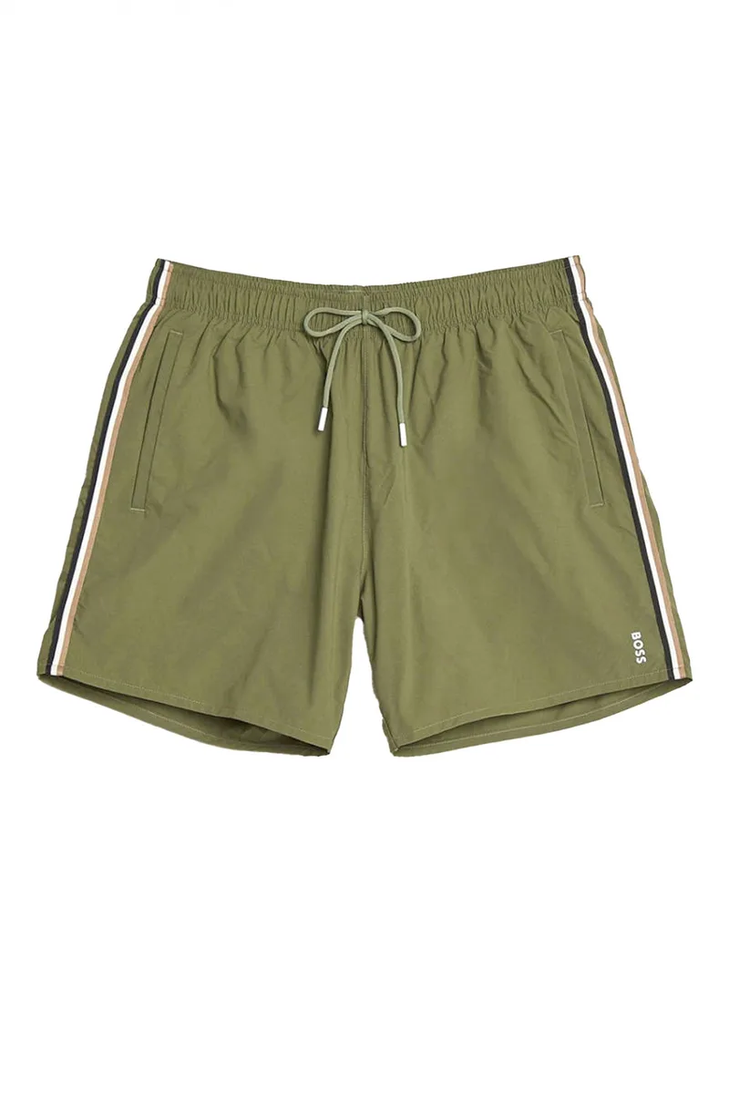 BOSS BEACHWEAR ΜΑΓΙΩ ICONIC ΧΑΚΙ