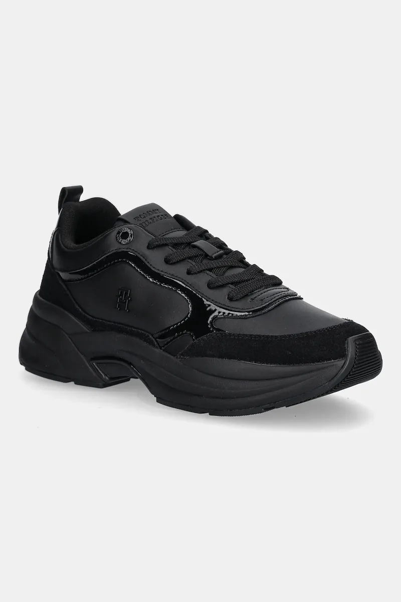 Δερμάτινα sneakers Tommy Hilfiger TH CHUNKY RUNNER PATENT