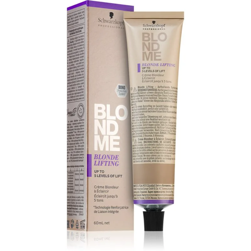 Schwarzkopf Professional Blondme Lifting κρέμα φωτεινότητας για ξανθά μαλλιά απόχρωση Ash 60 ml
